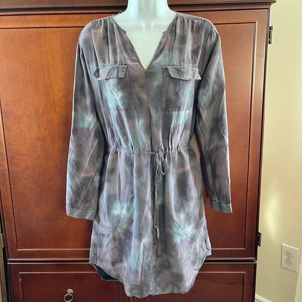 Rebecca Taylor silk tie dye shirt dress